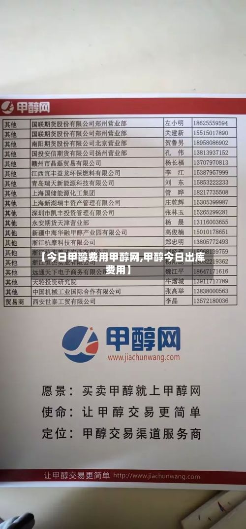 【今日甲醇费用甲醇网,甲醇今日出库费用】