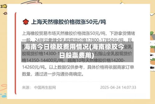 海南今日橡胶费用情况(海南橡胶今日股票费用)
