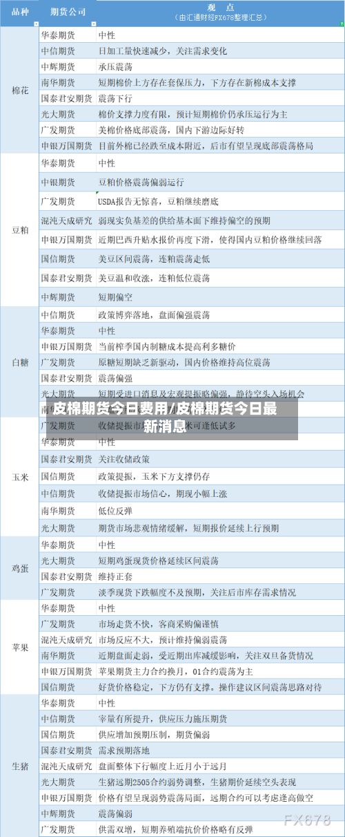 皮棉期货今日费用/皮棉期货今日最新消息-第2张图片