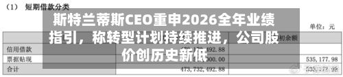 斯特兰蒂斯CEO重申2026全年业绩指引，称转型计划持续推进	，公司股价创历史新低-第2张图片