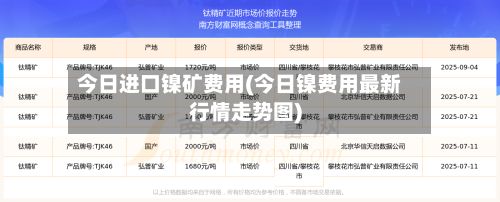 今日进口镍矿费用(今日镍费用最新行情走势图)-第2张图片