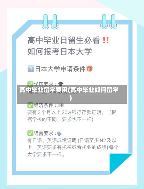 高中毕业留学费用(高中毕业如何留学)-第2张图片