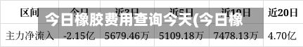 今日橡胶费用查询今天(今日橡胶最新行情费用表)