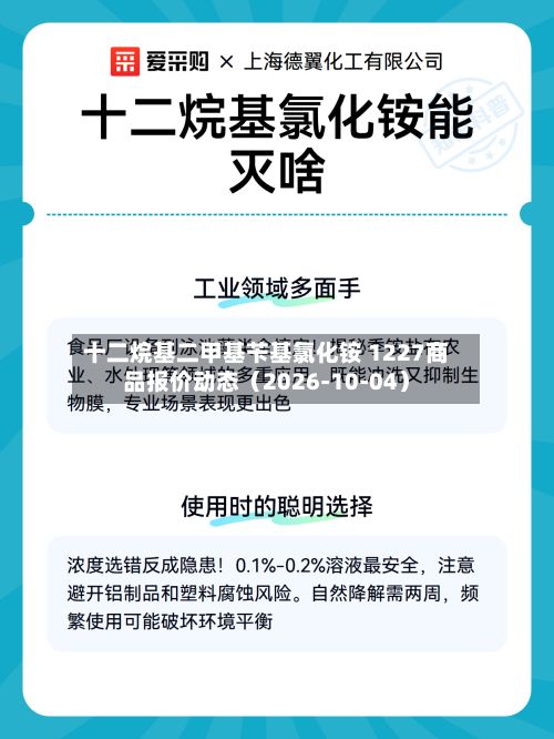 十二烷基二甲基苄基氯化铵 1227商品报价动态（2026-10-04）-第2张图片