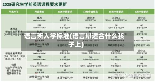 语言班入学标准(语言班适合什么孩子上)