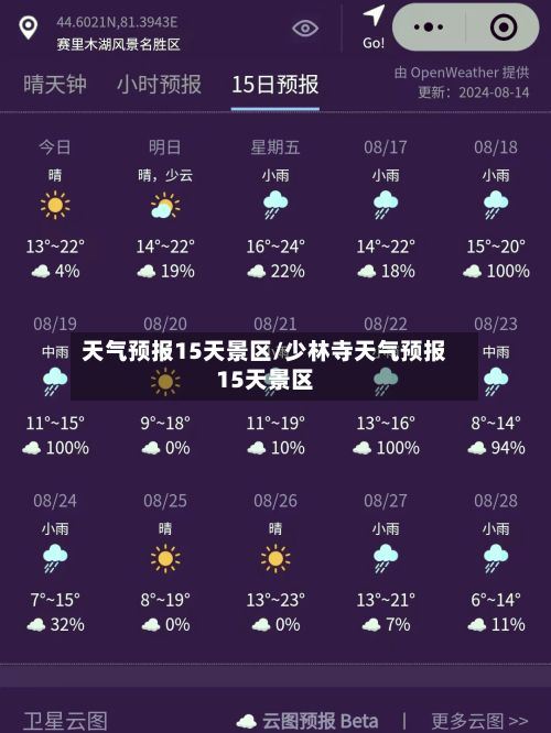 天气预报15天景区/少林寺天气预报15天景区-第2张图片