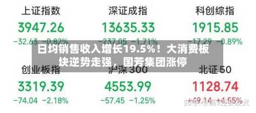 日均销售收入增长19.5%！大消费板块逆势走强，国芳集团涨停-第2张图片