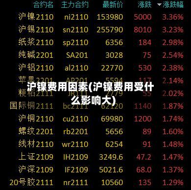 沪镍费用因素(沪镍费用受什么影响大)-第3张图片