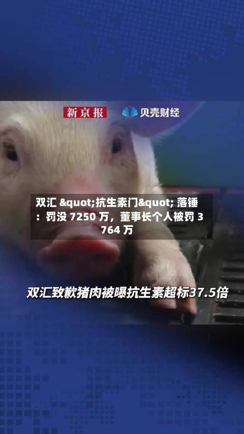 双汇 "抗生素门" 落锤：罚没 7250 万，董事长个人被罚 3764 万-第2张图片