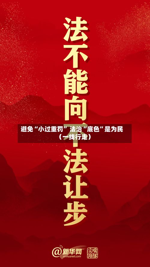 避免“小过重罚” 法治“底色”是为民（一线行走）