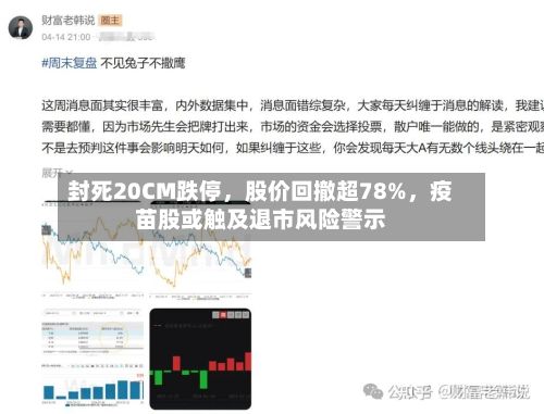 封死20CM跌停，股价回撤超78%，疫苗股或触及退市风险警示-第2张图片
