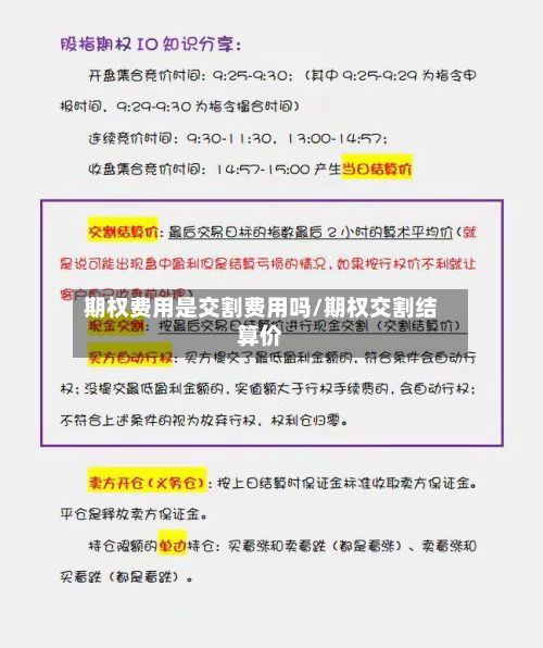 期权费用是交割费用吗/期权交割结算价-第3张图片