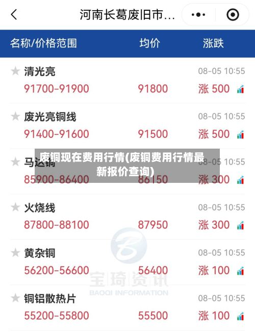 废铜现在费用行情(废铜费用行情最新报价查询)-第3张图片