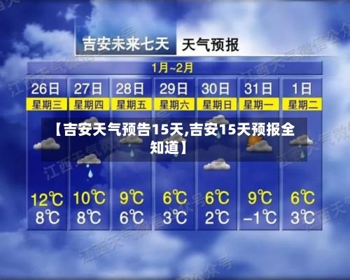 【吉安天气预告15天,吉安15天预报全知道】