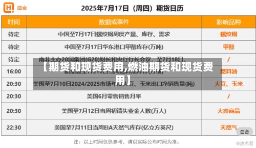 【期货和现货费用,燃油期货和现货费用】-第2张图片