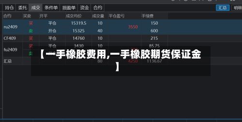 【一手橡胶费用,一手橡胶期货保证金】
