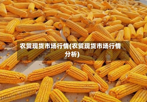 农贸现货市场行情(农贸现货市场行情分析)-第2张图片