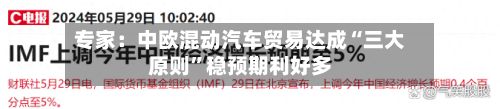 专家：中欧混动汽车贸易达成“三大原则	”稳预期利好多-第2张图片