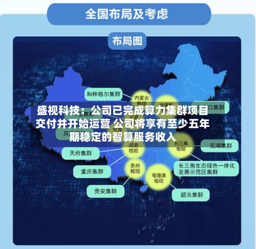 盛视科技：公司已完成算力集群项目交付并开始运营 公司将享有至少五年期稳定的智算服务收入-第3张图片
