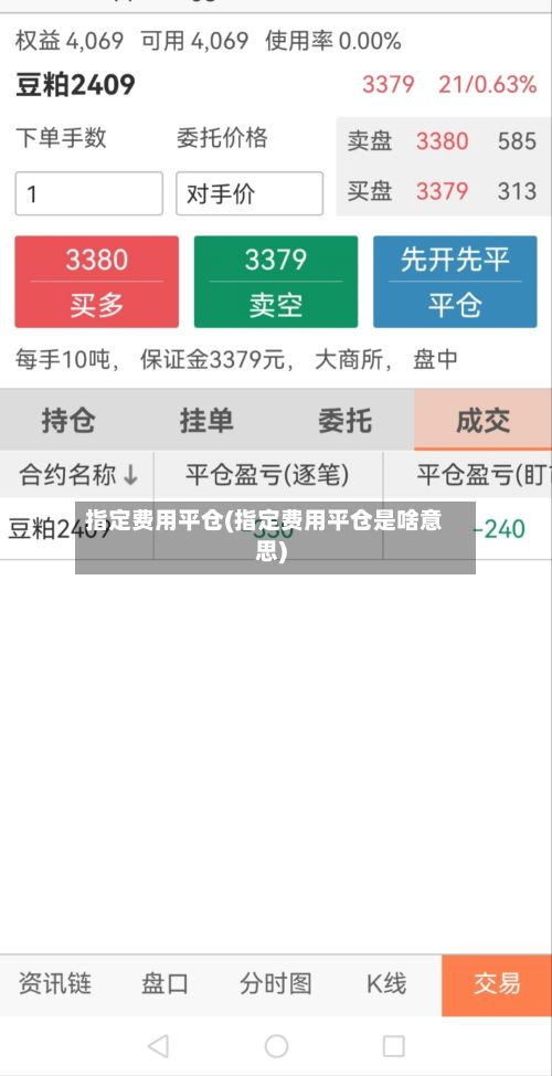 指定费用平仓(指定费用平仓是啥意思)-第2张图片