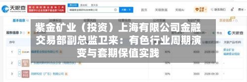 紫金矿业(投资)上海有限公司金融交易部副总监卫来:有色行业周期演变与套期保值实践-第2张图片