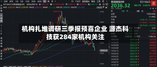 机构扎堆调研三季报预喜企业 源杰科技获284家机构关注