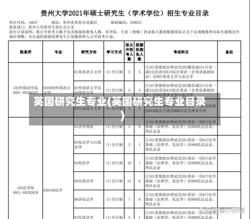 英国研究生专业(英国研究生专业目录)