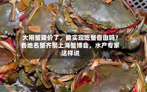 大闸蟹降价了，能实现吃蟹自由吗？各地名蟹齐聚上海蟹博会，水产专家这样说-第3张图片