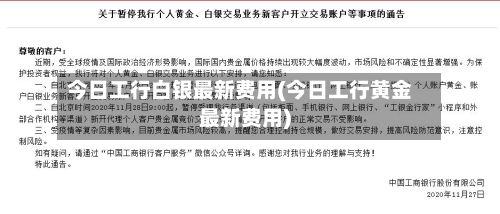 今日工行白银最新费用(今日工行黄金最新费用)