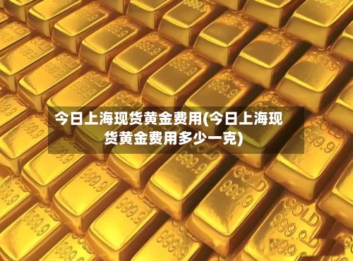 今日上海现货黄金费用(今日上海现货黄金费用多少一克)-第2张图片