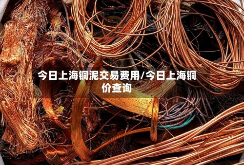 今日上海铜泥交易费用/今日上海铜价查询-第2张图片