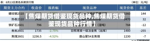 【焦煤期货借鉴现货品种,焦煤期货借鉴现货品种行情】-第3张图片