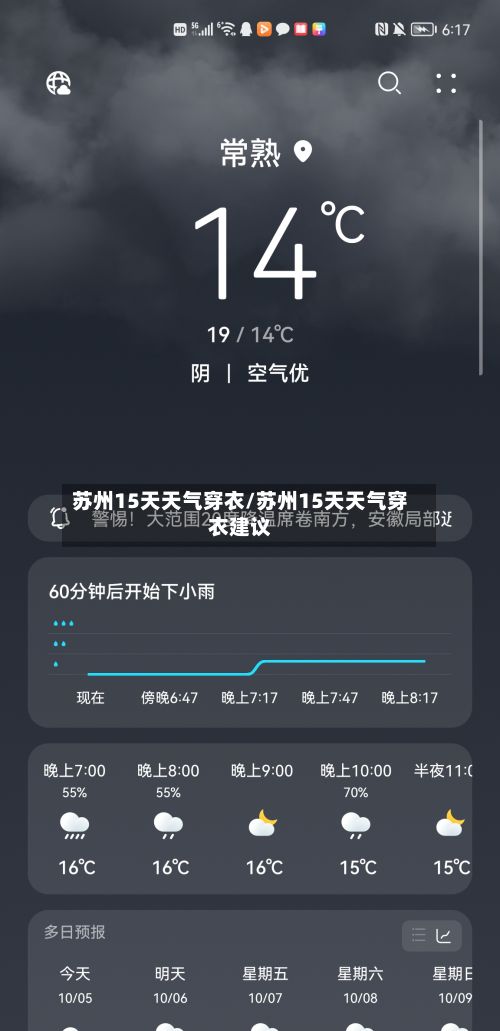 苏州15天天气穿衣/苏州15天天气穿衣建议