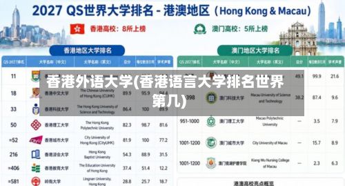 香港外语大学(香港语言大学排名世界第几)-第2张图片