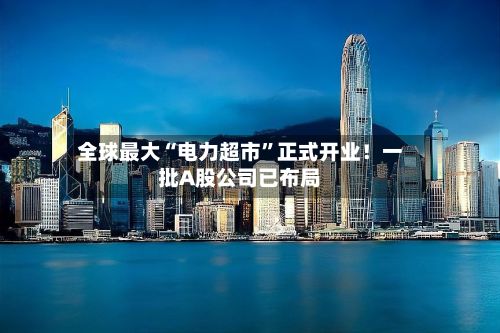 全球最大“电力超市”正式开业！一批A股公司已布局