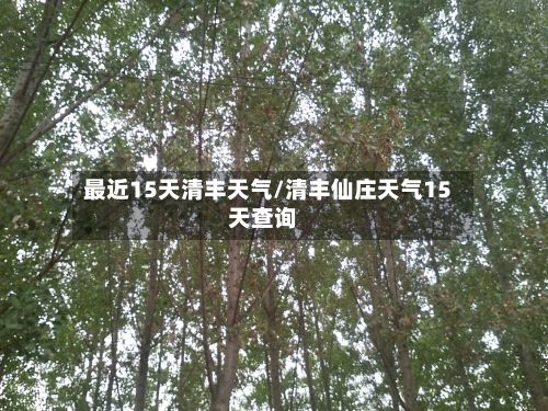 最近15天清丰天气/清丰仙庄天气15天查询-第2张图片