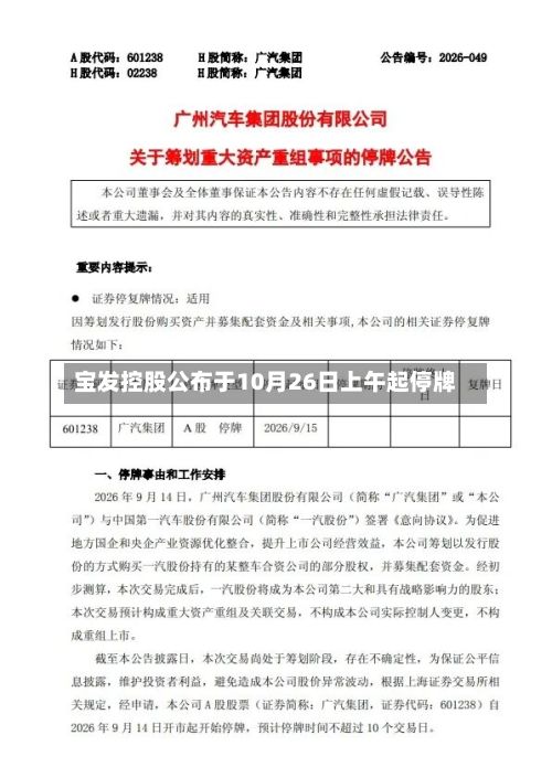 宝发控股公布于10月26日上午起停牌-第2张图片
