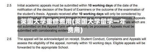 英国大学重修费用(英国大学留学一年费用)