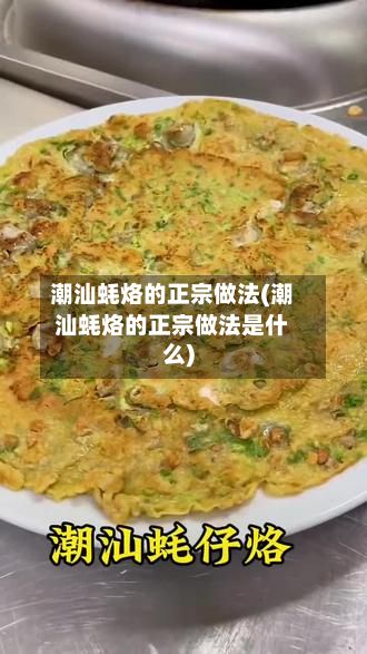 潮汕蚝烙的正宗做法(潮汕蚝烙的正宗做法是什么)-第2张图片