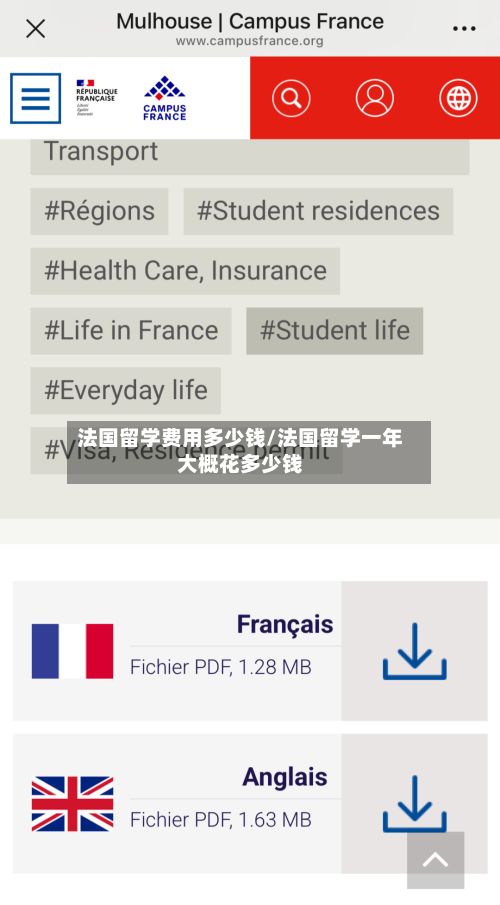 法国留学费用多少钱/法国留学一年大概花多少钱-第3张图片