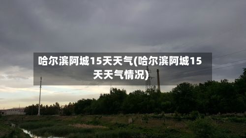 哈尔滨阿城15天天气(哈尔滨阿城15天天气情况)-第2张图片