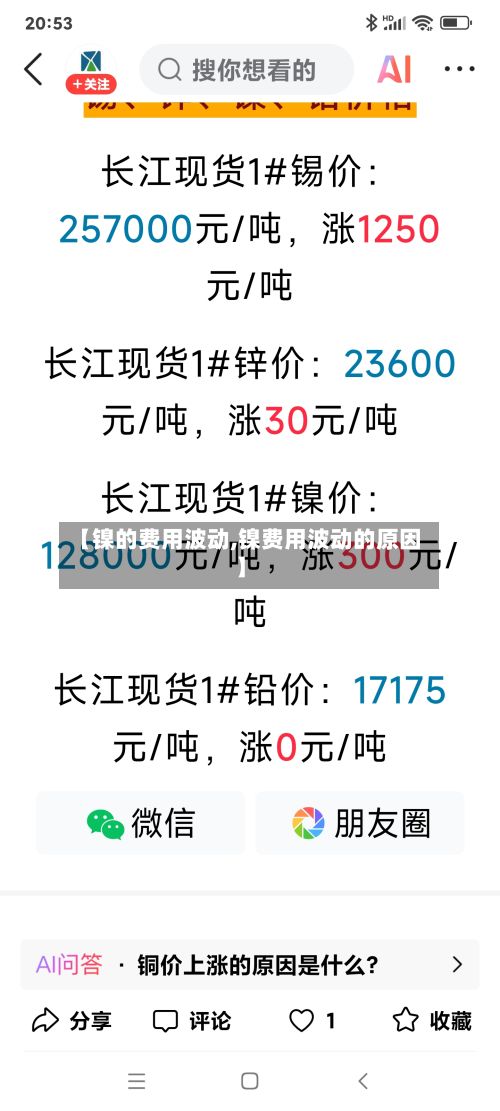 【镍的费用波动,镍费用波动的原因】